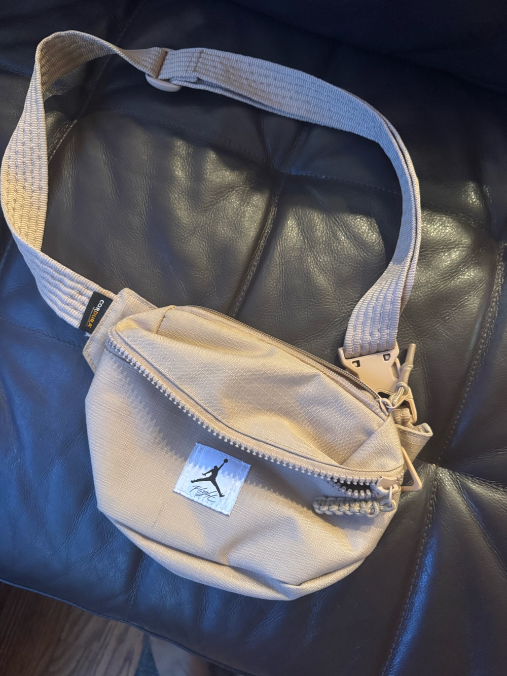 Jordan Tan Belt Sling Bag with Signature Jumpman Patch